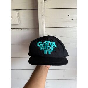 Vintage Cedar Point Gotta Ride It Hat Black Teal Snapback Theme Park Cap